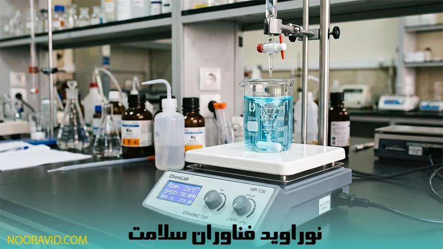 هیتر استیرر مگنت دیجیتال با صفحه سرامیکی سفید رنگ مقاوم در برابر اسید
